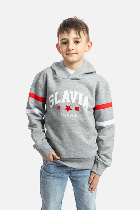 Mikina Slavia Uni Hoodie Jr. děti šedá