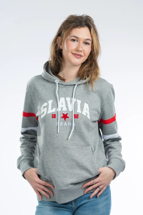 Mikina Slavia Uni Hoodie Wmns ženy šedá