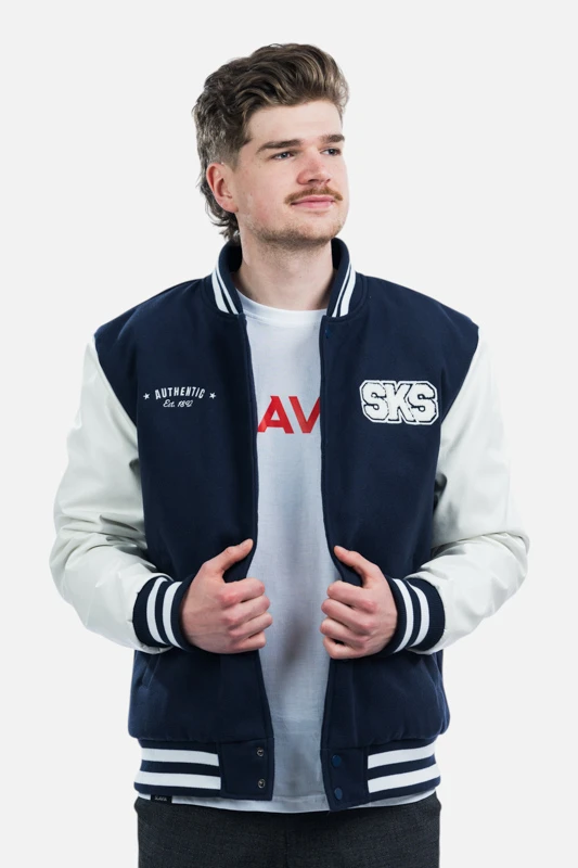 Slavia Authentic Bomber unisex modrá