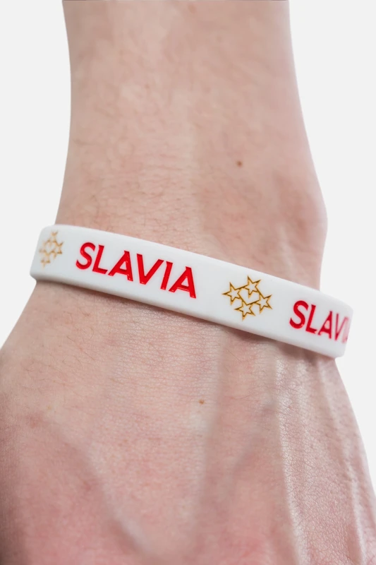 Náramek silikon Slavia   bílá