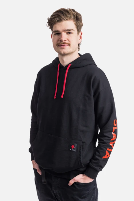 Mikina Slavia Star Hoodie Essential muži černá