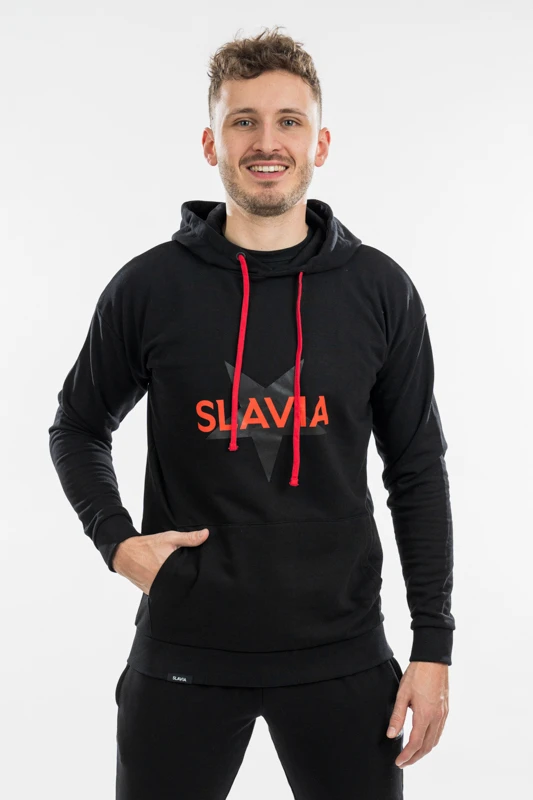 Mikina Slavia Hoodie Star Essential muži černá