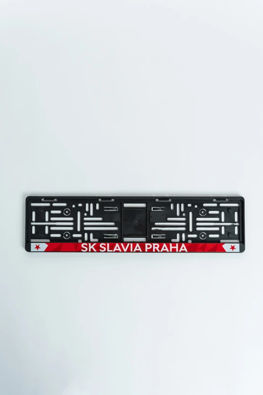 Podložky pod registrační značky Slavia 2pack  červená/bílá