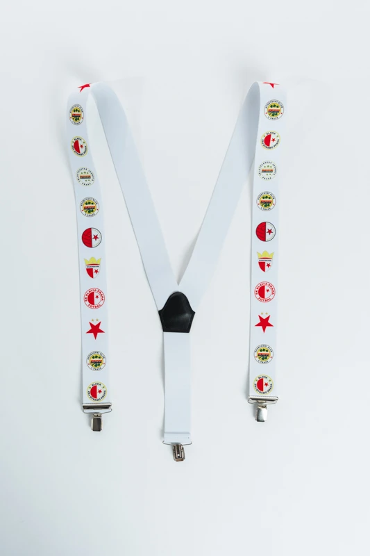 Kšandy Slavia logo evolution  bílá