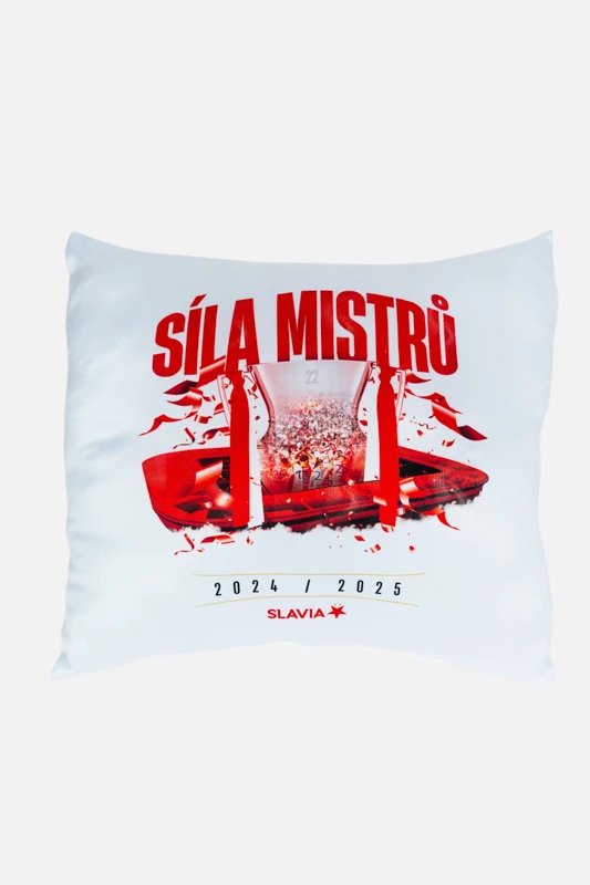 Polštář Slavia Síla mistrů  bílá