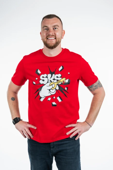 Triko Klíč od Prahy by Pasta Oner unisex červená