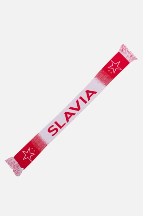 Šála Slavia Hvězda dětská  bílá/červená