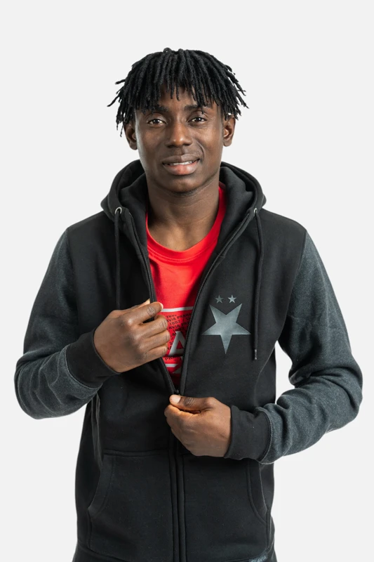 Mikina Slavia Hoodie zip-up Invisible muži šedá