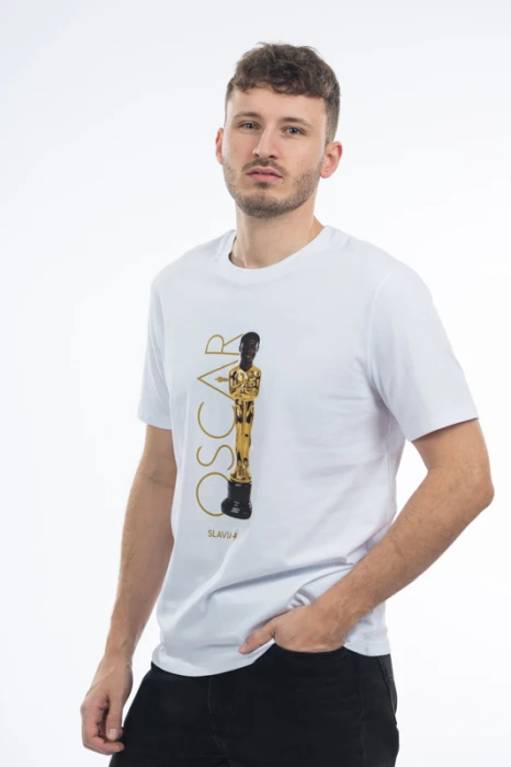 Triko Oscar Gold unisex bílá