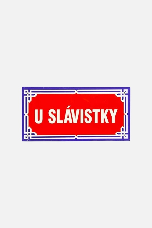 Cedule malá U SLÁVISTKY unisex červená