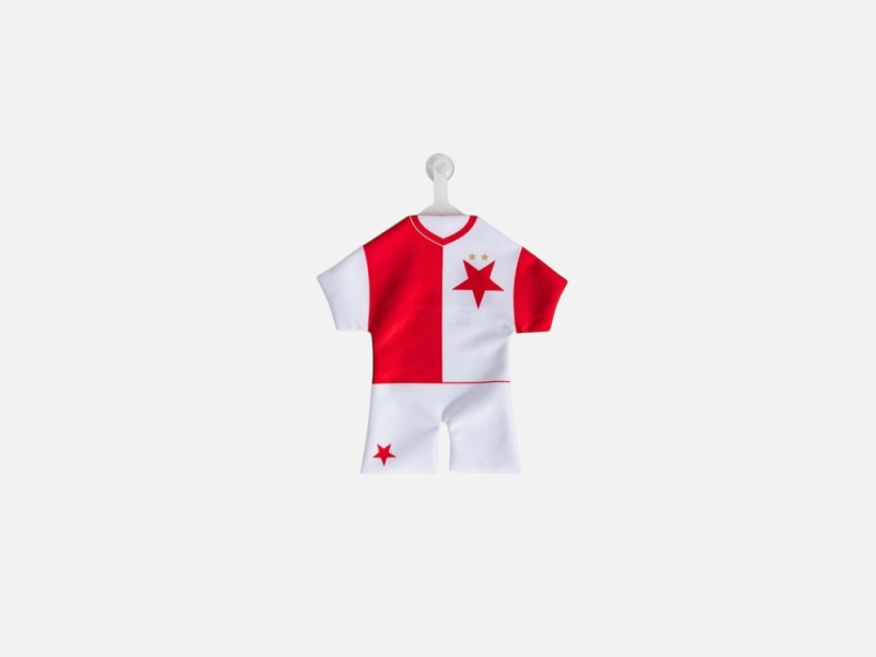 Minidres Slavia bez čísla unisex bílá/červená