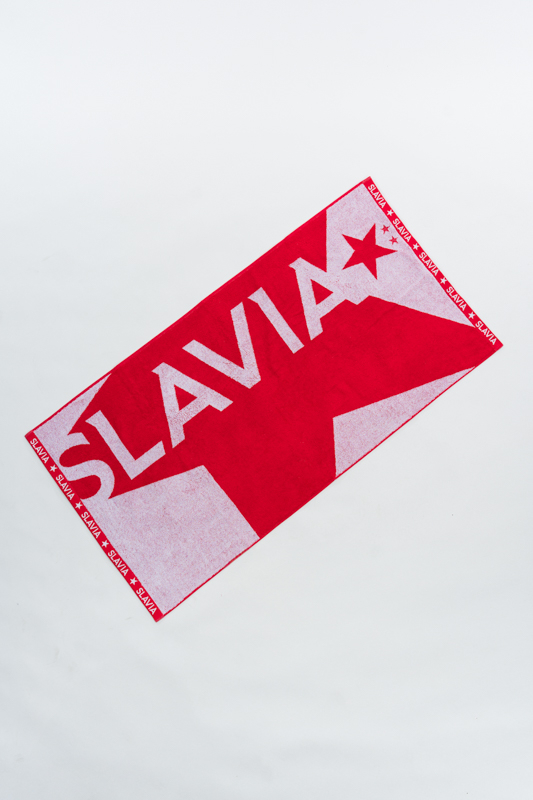 Osuška Slavia Hvězda unisex bílá/červená